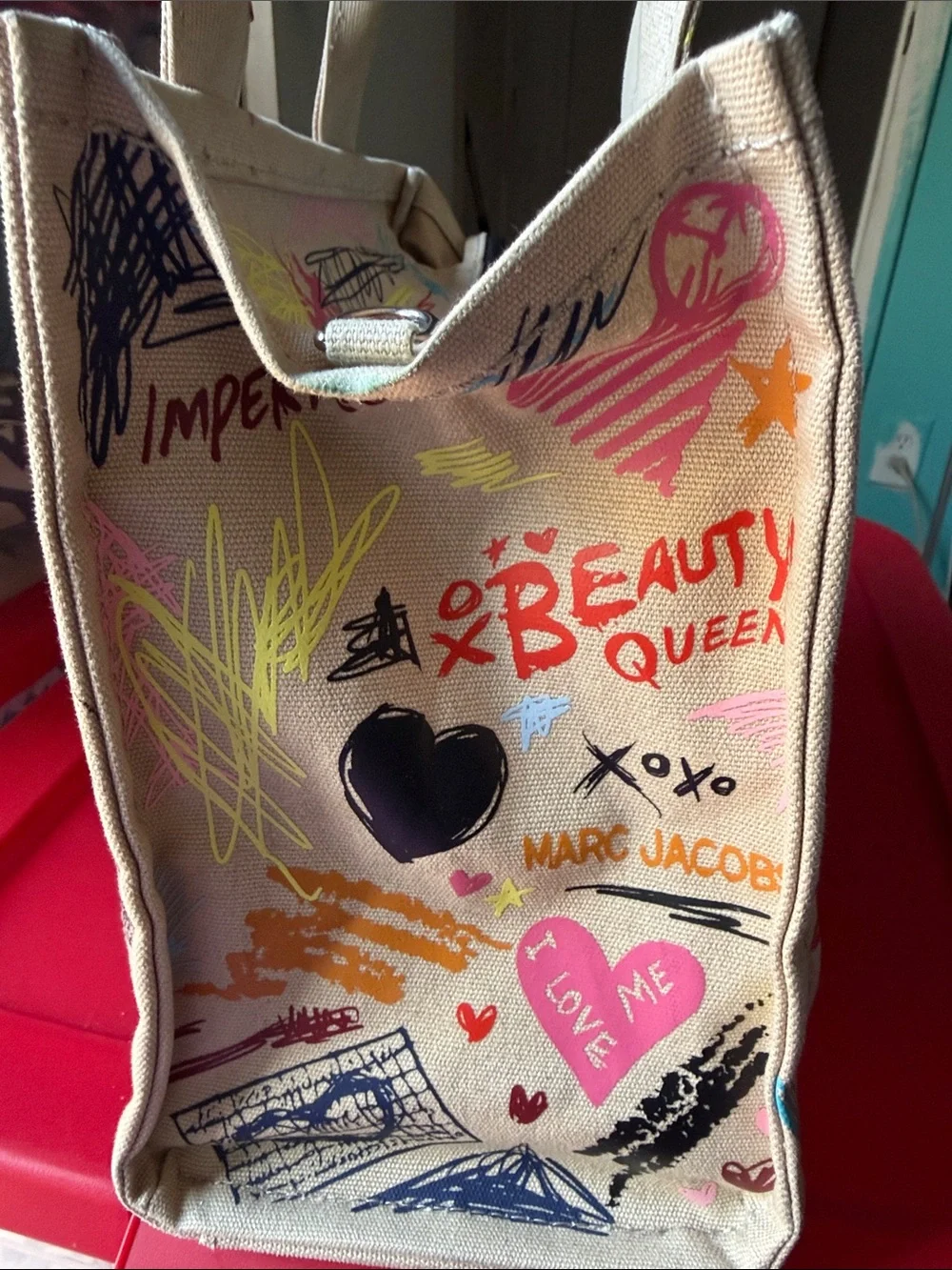 Marc Jacobs Multicolor Graffiti Canvas Tote used